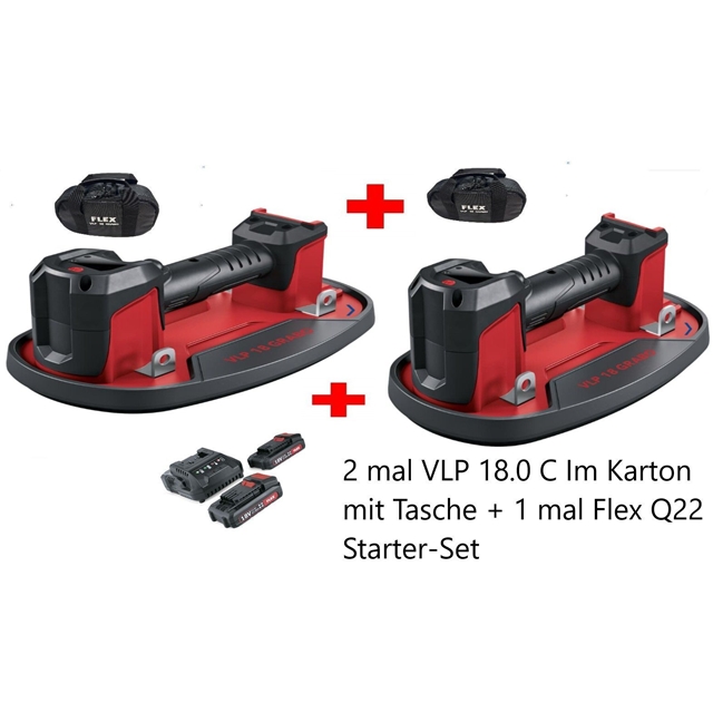 FLEX Aktion Twinpack 18V Akku Vakuumheber VLP 18.0 Grabo