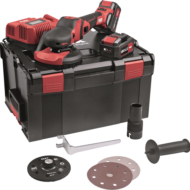 FLEX SE 125 18-EC/5.0 SET Supraflex inkl. Akku u. Schnellladegerät