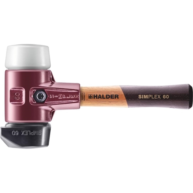 SIMPLEX Schonhammer extra kurz mit Tempergussgehäuse und Holzstiel Ø60mm Stiel 205mm