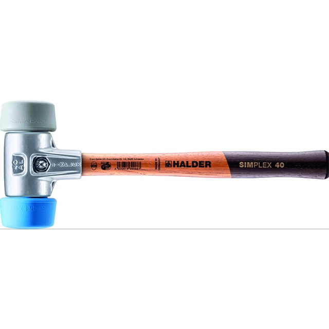 SIMPLEX Schonhammer mit Alu- Gehäuse und Holzstiel, Ø50:40 mm