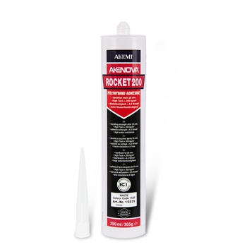 AKENOVA ROCKET 200 schwarz 290ml Kartusche, schneller 1K-Klebstoff Basis Polyhybrid